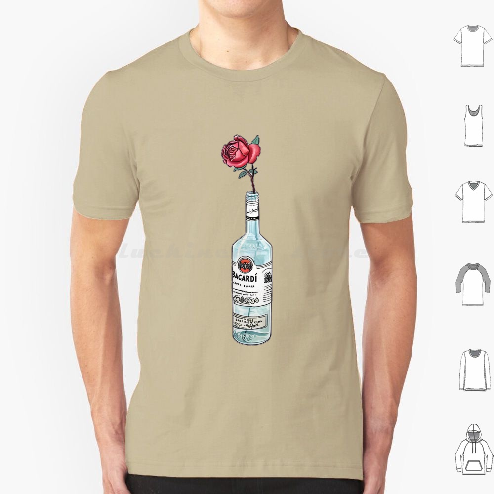 Beer Wine Gin - Camiseta con diseño floral de Rum