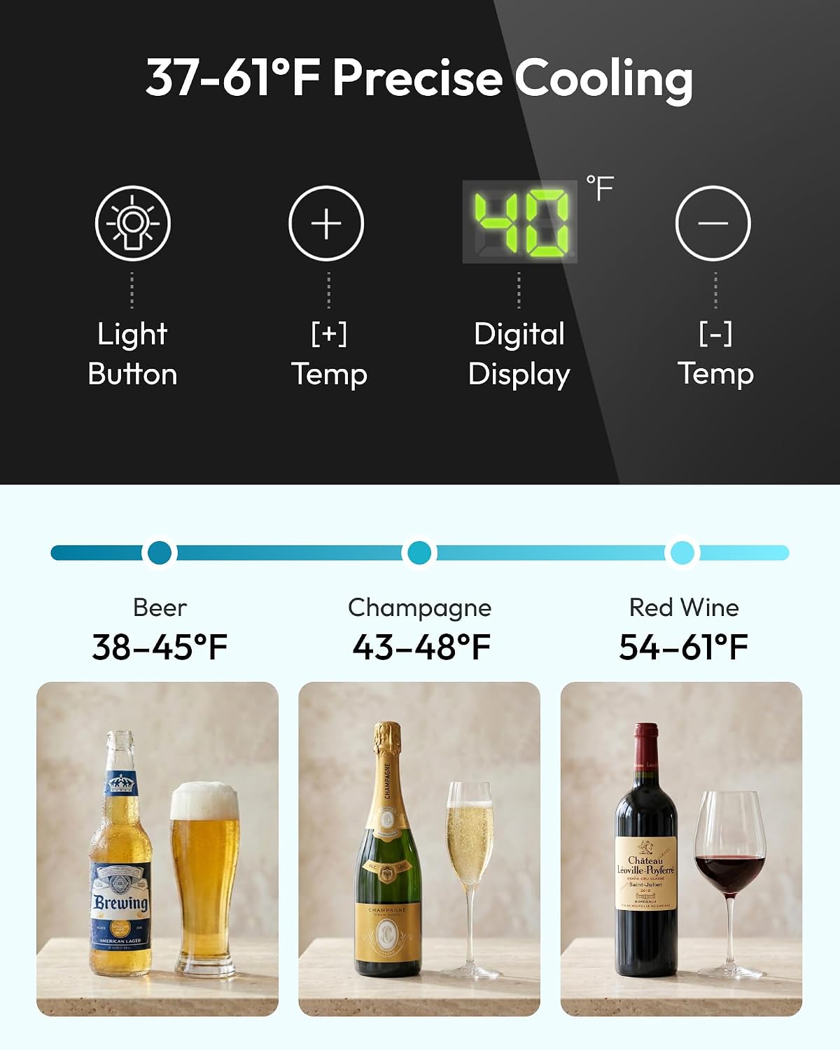 Enfriador de Bebidas de 125 La - Wine Beer Cooler Fridge reseña y precio