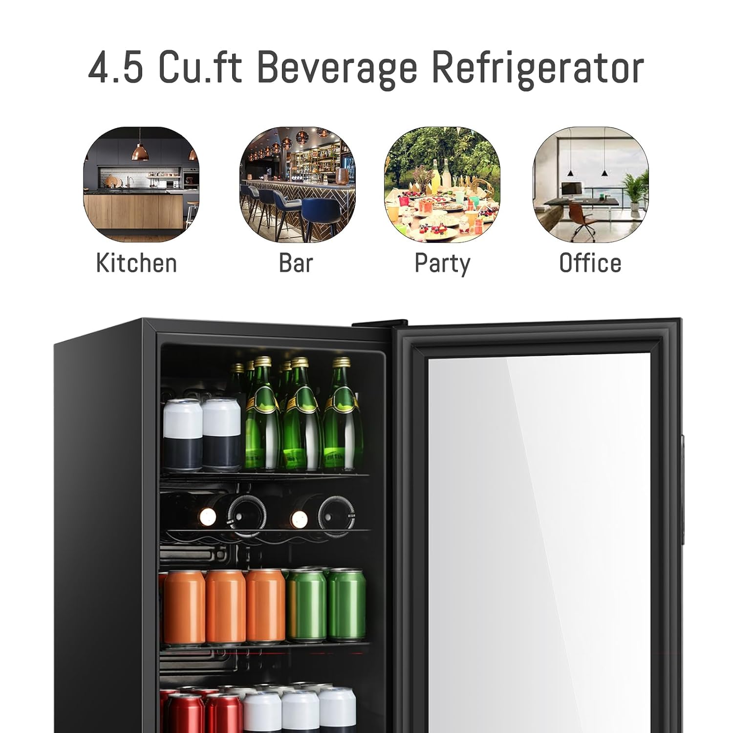 Refrigerador para Bebidas de 4 - Wine Beer Cooler Fridge reseña y precio