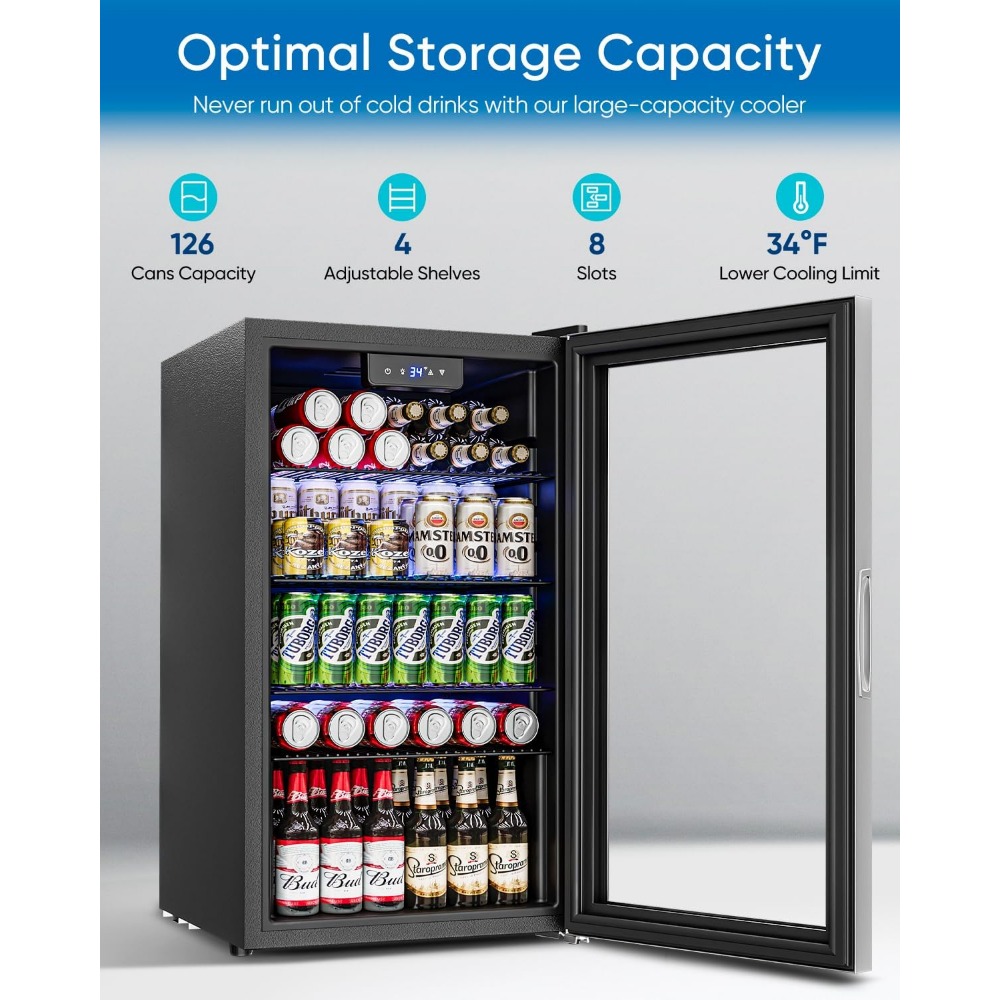 Refrigerador para Bebidas - Mi - Wine Beer Cooler Fridge reseña y precio