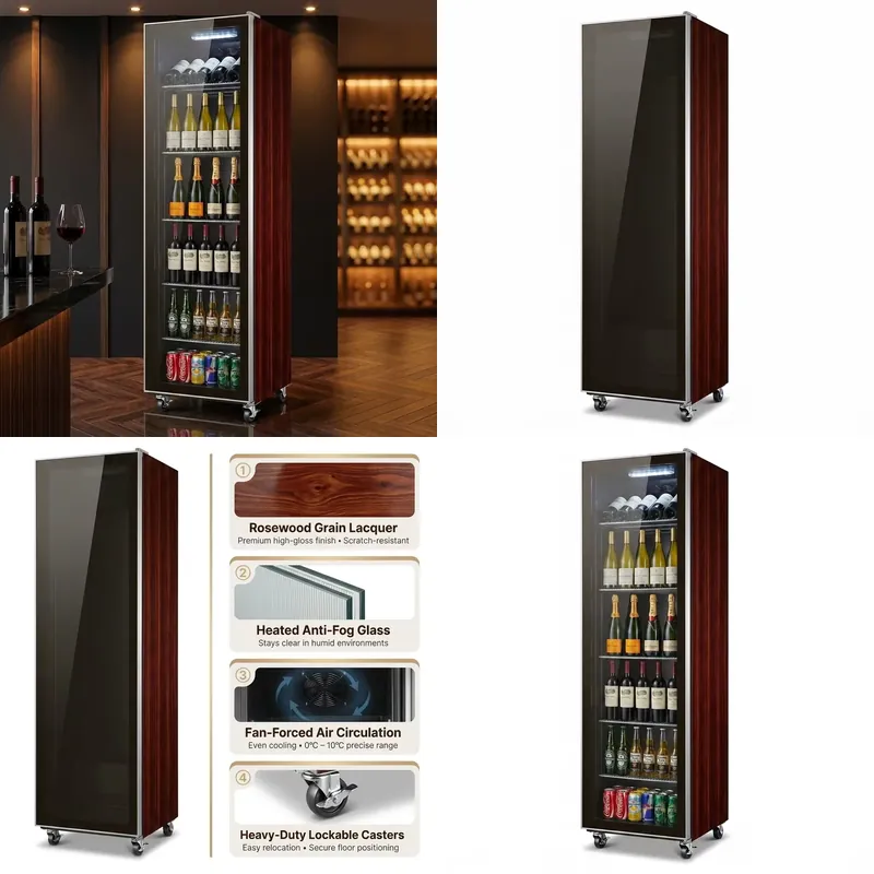 Refrigerador Vertical para Exh - Wine Beer Cooler Fridge reseña y precio