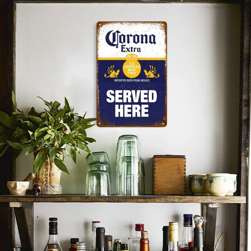 Cartel de Metal de marca de ce - Wine Beer Brand reseña y precio