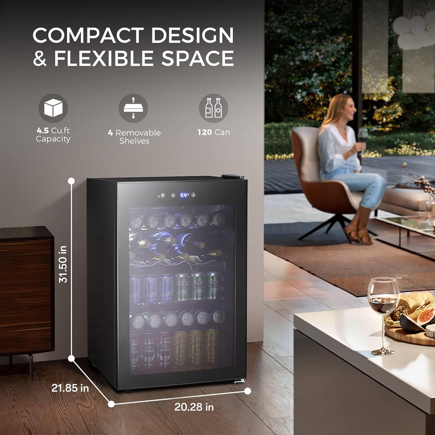 Enfriador de Bebidas de 4.5 Pi - Wine Beer Cooler Fridge reseña y precio