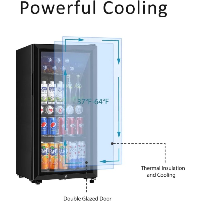Refrigerador para bebidas, min - Wine Beer Cooler Fridge reseña y precio